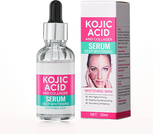 Kojic Acid Serum - Collagen Face Serum for Skin Lig_Htening - anti Aging Face Serum - Dark Spot Correcting Glow Serum - Hydrating Serum - Facial Serum for Firming, Moisturising, Nourishing (30Ml)